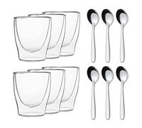 Verre à double paroi - Feelino by Klarstein DUOS - Set de 6 - avec cuillère - 80 ml G