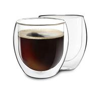 Duos Feelino Verres isothermes à double paroi Effet flottant Pour boissons chaudes et froides, thé et café, Verre, SET 17: 2x 310ml Jumbo