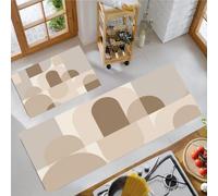 DUOTCYELE Ensemble De Deux Tapis De Cuisine Demi-Cercle Arche Tapis De Porte Lavables Minimalisme Lot De 2 Antidérapants pour La Décoration Intérieure Entrée Cuisine 50x80cm+50x150cm