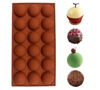 duoyif Moule En Silicone Demi-Sphère Ø 4.8 cm 18 Cavités Sans BPA Moule Silicone Patisserie Demi Sphere Boule Moules De Cuisson Sphérique Pour Mousse Chocolat Boule Gelée Gâteau (18Cavités Ø4,8cm)