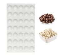 duoyif Moule Silicone Demi-Sphères Ø 2,5cm Moule à Chocolat Demi Sphere, Moule Demi Sphere Pour Le Chocolat Mousse Dôme Gelée Bonbons Gommeux Boules De Gâteaux Sans BPA (35 cavités, Ø 2,5cm)