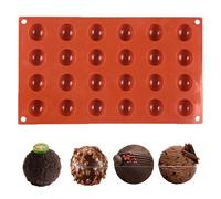 duoyif Moule Silicone Demi-Sphères Ø 2,7cm Moule à Chocolat Demi Sphere, Moule Demi Sphere Pour Le Chocolat Mousse Dôme Gelée Caramel Bonbons Gommeux Boules De Gâteaux (24 cavités, Ø 2,7cm)