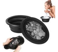 duozoanz Bassine Pliable Silicone Bac à Glaçons Intégré, Face Ice Bath Bowl, Silicone Built-in Ice Tray Wash Basin Efroidisseur D'eau pour Apaiser la peau, Réduire Ies Poches et le
