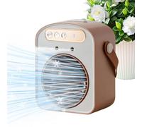 Dupbisce Ventilateur de bureau | Silencieux avec humidificateur | Petit ventilateur de bureau portable silencieux | Pour la maison, le bureau, le dortoir, les voyages, l'extérieur, le camping, la