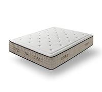 Dupen® Matelas Elegance avec Pocketspring, Hauteur 33cm, fermeté Ferme, Viscoélastique 1,5 Cm, Tissu Stretch Exclusive et Technologie Pocket Tech Box. Mesure 150 x 200 Cm