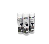 Dupli-Color 3 bombes de peinture - Blanc - Marquage craie - Repérage - Effaçable - 500ml