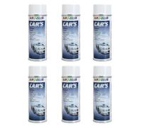 Dupli Color 385896 Lot de 6 aérosols de peinture blanche brillante, 400 ml, pour voiture