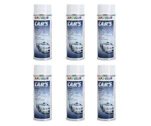 Dupli Color 385896 Lot de 6 aérosols de peinture blanche brillante, 400 ml, pour voiture
