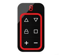 Duplicateur de porte de garage multi-fréquences à 8 canaux, avec copie et restauration de code, pour fixe, apprentissage et roulement des codes pour ouvre-porte (rouge)