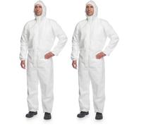 DuPont ProShield 20 Combinaison de protection à capuche catégorie III, type 5 et 6 Blanc Taille XXXL (Lot de 2)