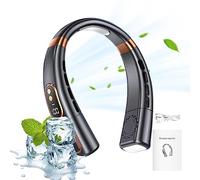 Duqulle Cou Pliable, Cou Portable, Mini Ventilateur USB, Ventilateur Cou sans Feuilles avec Batterie 4000mAh, Portable Ventilateur Nuque pour Bureau Domicile Voyage en Plein Air