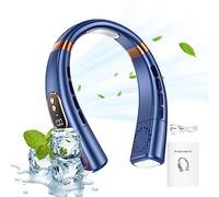 Duqulle Cou Pliable, Cou Portable, Ventilateur USB, Ventilateur Cou sans Feuilles avec Batterie 4000mAh, Portable Ventilateur Nuque pour Bureau Domicile Voyage en Plein Air