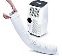 Duqulle Housse protectrice pour tuyau de climatiseur mobile | Thermorésistant avec Bande Élastique,Gaine Isolante Flexible Évacuation Climatiseur,Pour tuyau évacuation 15 cm de diamètre salon chambre
