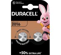 DURA CR2016 X2 - Pile bouton lithium, CR2016, 3 V, 20,0 x 1,6 mm, lot de 2