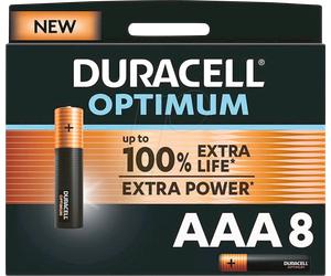 DURA OPT AAA8 - Pile alcaline Duracell Optimum, AAA (Micro), lot de 8
