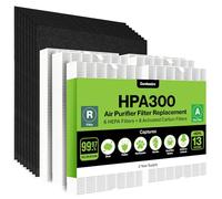 Durabasics Lot de 6 filtres HEPA pour purificateur d'air HPA300 Honeywell et Honeywell HPA300 - Filtre de rechange pour purificateur d'air Honeywell HPA300 - Filtre de rechange pour filtre Honeywell R