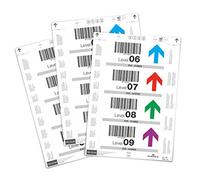 Durable 100302 Planches d'Insertions pour Pochettes Logistiques 150 x 67 mm, 80 Étiquettes Sur Feuilles A4, Blanc