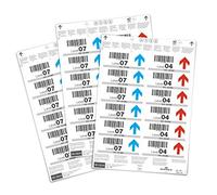 Durable 102202 Planches d'Insertions pour Pochettes Logistiques 100 x 38 mm, 240 Étiquettes Sur Feuilles A4, Blanc