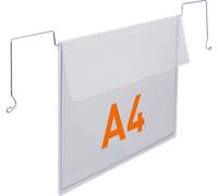 DURABLE Pochettes fil de suspension avec rabat A4 paysage PP, 50 pc, Transparent, 118819