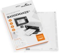 Durable 145502 Badgemaker Insertions 54 x 90 mm sur Planche A4 Imprimable - 10 Insertions par Planche - PEFC - Boîte de 20 Planches/200 Insertions