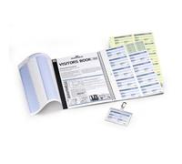 Durable 146461 Recharge 100 Fiches Autocopiantes Langue Allemande pour Registre Visiteurs 1463