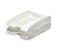 Durable 1701626010 Bacs à Courrier (Trend, pour Les Formats Din A4 à C4, Empilables) 6 Pièces, Blanc