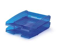 Durable 1701626540 Bacs à Courrier (Trend, pour Le Format Din A4 à C4, Empilables) 6 Pièces, Bleu Transparent