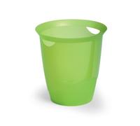 Durable 1701710017 Trend Corbeille à Papier Bureau Poignées Intégrées Plastique Vert Translucide 16 Litres Hauteur 33cm