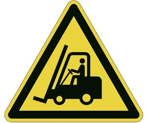 Durable 173404 Symbole - avertissement contre le chariot de manutention jaune, noir 1 pc(s) (L x l x H) 430 x 430 x 0.4 mm