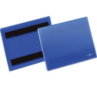 DURABLE Pochette aimantée A5 paysage, aimant néodyme, lot de 10, bleu