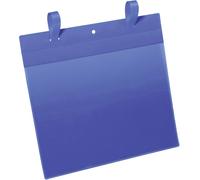 Durable 175107 Pochette avec languette pour casier en treillis bleu foncé (l x H) 311 mm x 442 mm DIN A4 horizontal