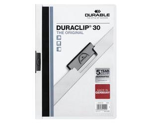 DURABLE 220002 Klemmappe DURACLIP 3mm weiss