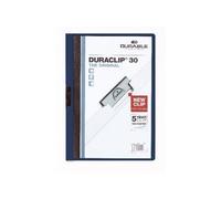 Durable 220028 Duraclip Chemise De Présentation À Clip Métal A4 3 Mm/30 Feuilles Bleu Nuit Lot De 25
