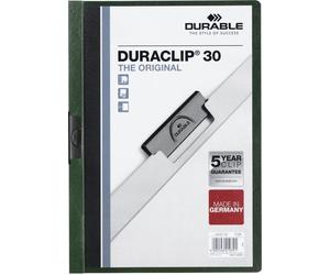 DURABLE 220032 Klemmappe DURACLIP 3mm D-gruen