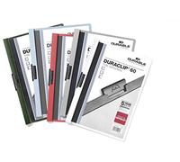 Durable 220900 DURACLIP® 60 Fichier clip pour 1 à 60 feuilles A4 - Lot de 25 coloris assortis