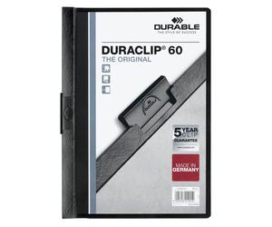 DURABLE 220901 25er Klemmappe DURACLIP 6mm schw.