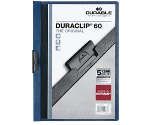 DURABLE 220907 Klemmappe DURACLIP 6mm d-blau