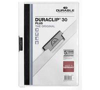 Durable 221302 Duraclip 30 Plus Lot de 25 Chemises à Clip A4 Blanc