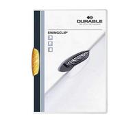 Durable SwingClip Crystal Folder Polypropylene Capacity 30 Sheets A4 - Orange Re