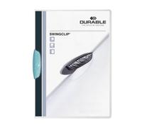 Durable 226014 Lot de 25 Chemise à clip A4 Bleu Turquoise