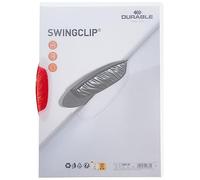 Durable 226035 Swingclip Chemise de Présentation Transparente A4 30 feuilles Clip Pivotant, pourpre (Lot de 25)