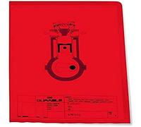 Durable 233703 Boite de 100 Pochettes coin A4 PP 012 mm Rouge