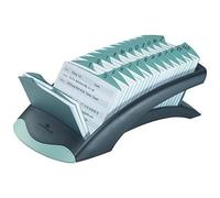 Durable 241223 Fiches Pour Adresses Telindex Desk Contenant 500 Fiches Cartonnées Imprimées Des 2 Cotés (Argenté)