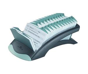 Durable 241223 Fiches Pour Adresses Telindex Desk Contenant 500 Fiches Cartonnées Imprimées Des 2 Cotés (Argenté)