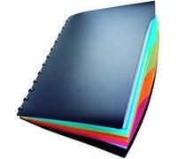 Durable 243501 Porte-documents à spirale Duralook Style avec 20 pochettes en polypropylène pour feuilles A4 260 x 310 mm (Noir) Noir G