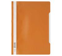 Durable 252309 Lot de 25 Chemise à lamelles format A4 couverture transparente dos opaque Orange