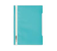 Durable 257320 Chemise à Lamelles Format A4 avec Couverture Transparent Dos Bleu Turquoise Lot de 50