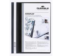 Durable 257901 Duraplus Folder with Transparent Pocket for A4 Documents - Black