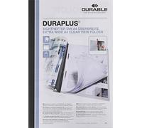 Durable 257910 Duraplus Lot de 25 Chemises à Lamelle A4 Gris