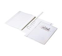 Durable 258902 Duraplus Deluxe Chemise De Présentation À Lamelles Avec Attache Åoeillets Escamotable Couverture Personnalisable A4+ Blanc Lot De 25